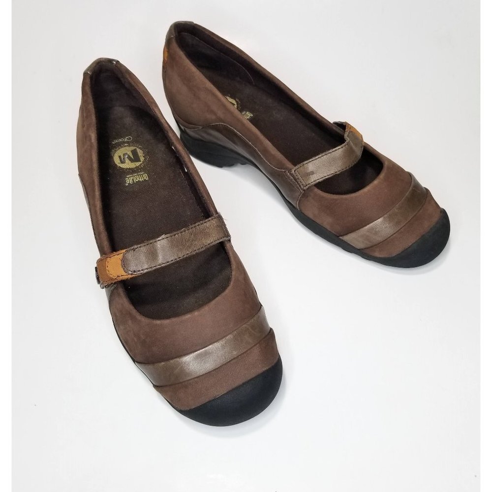 Merrell Eden Mary Jane Shoes Brown Size 9 Air Cushion Ortholite Slip On comfort